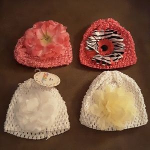 4 wee tots infant hats one new with tags 3 without